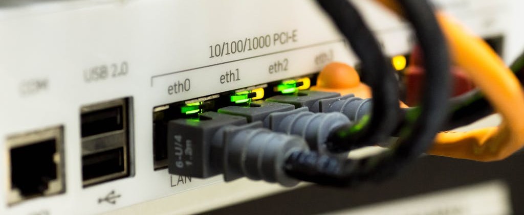 Photo of a network switch.