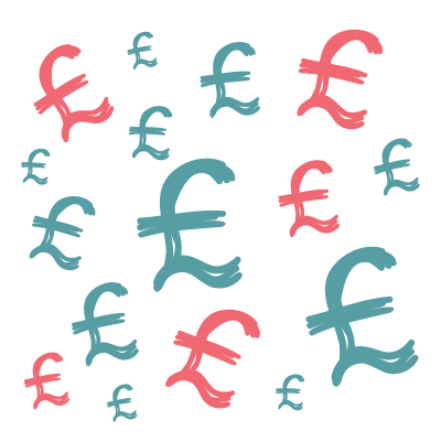 A cloud of pound symbols