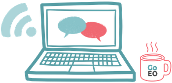 Illustration of a laptop computer.